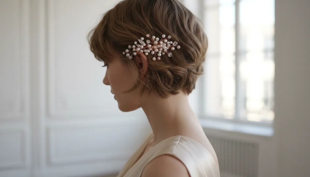 Mariage cheveux courts : 8 accessoires élégants pour sublimer votre coiffure