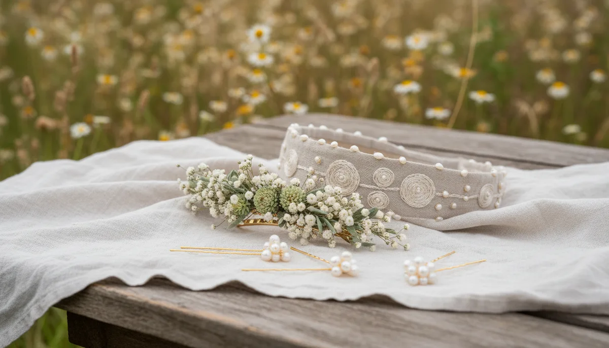 Accessoires cheveux mariage champêtre : 8 pièces élégantes et naturelles
